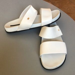 White Melissa plastic slides size 10